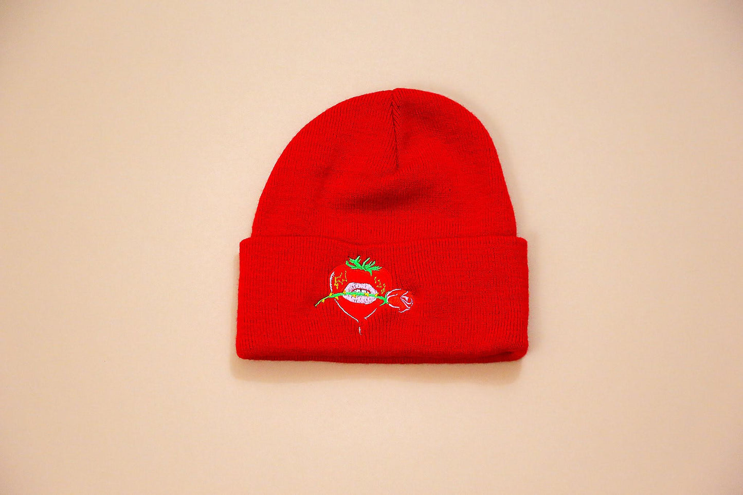 Strawberry Rose Beanie
